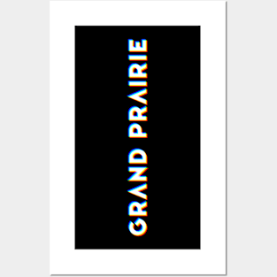 Grand Prairie Texas CMYK Glitch Type Posters and Art